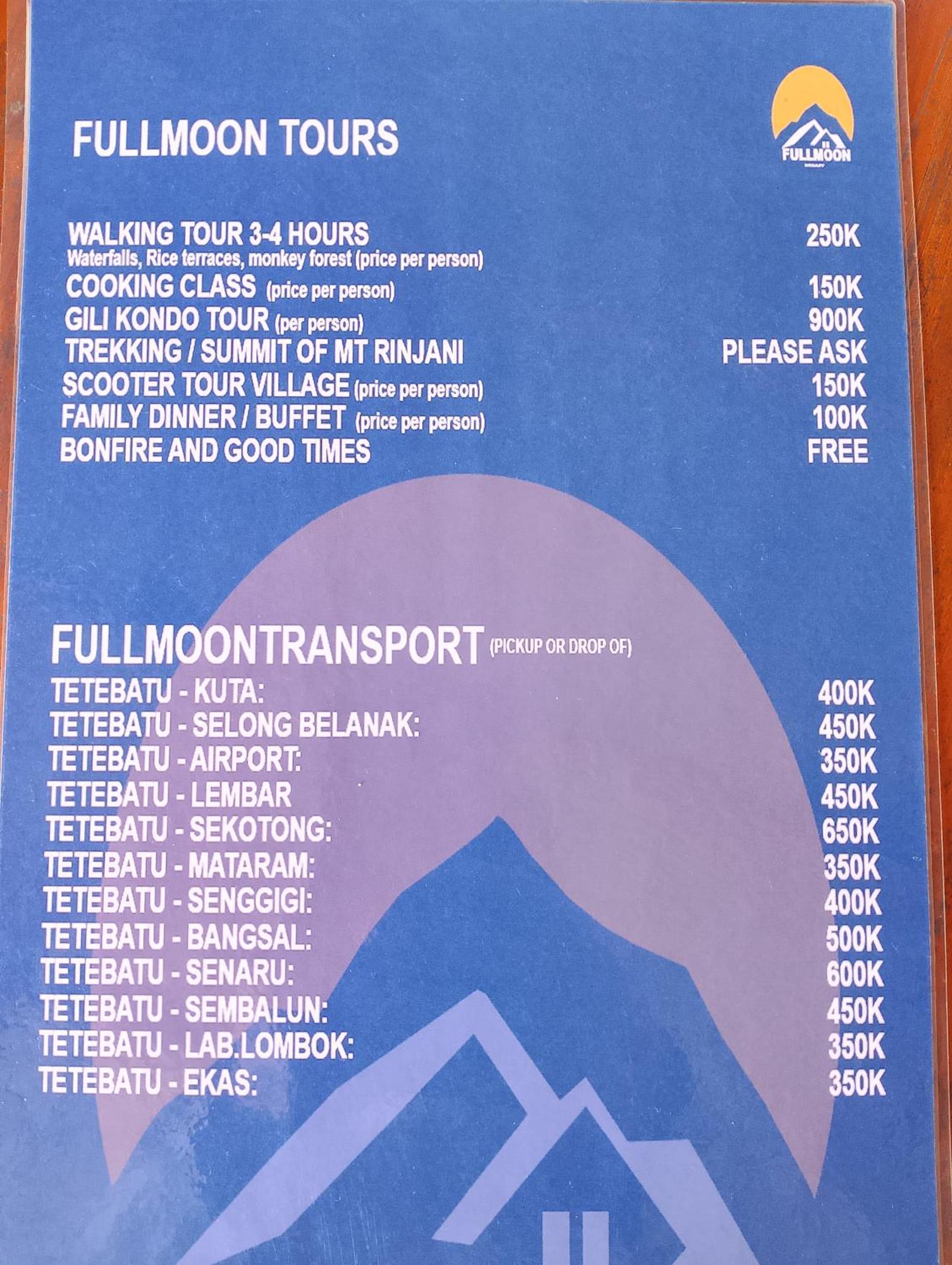 Tetebatu Fullmoon Hotel Bagian luar foto